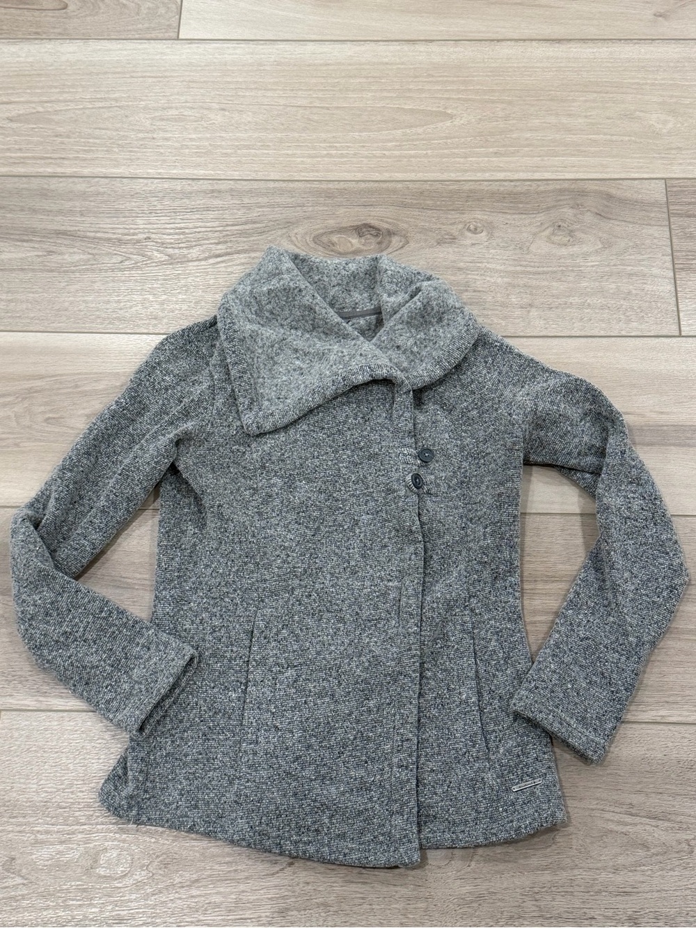 Smartwool Odessa Lake Wrap Jacket Wool Fleece Size XS Gray